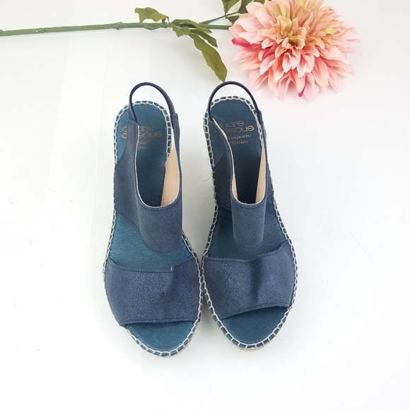 Andre Assous Open Toe Wedge Espadrille sandals 40 - Picture 4 of 8